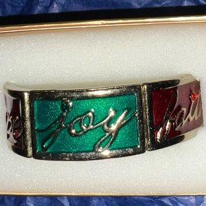 Hope Faith Joy Inspirational Stretch Bangle Bracelet